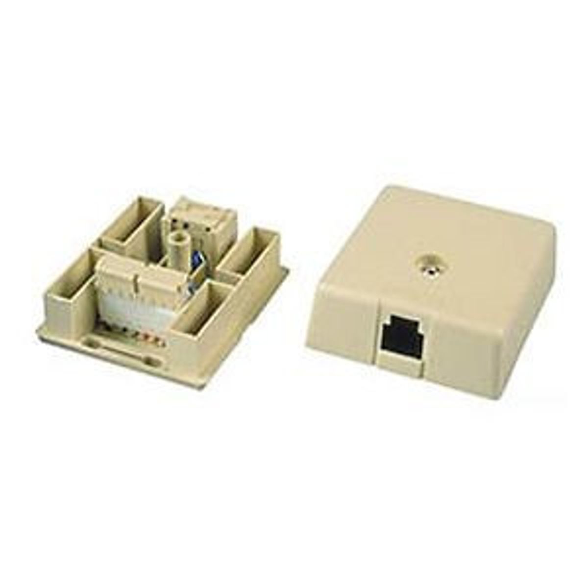 Surface Mount IDC Jack-110 Type 8-Conductor, Electrical Ivory 