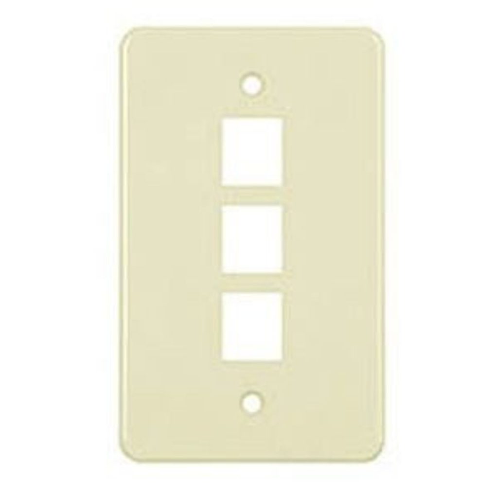 3 PORT 142931 COLOR: IVORY, AT&T M13A246 FACEPLATE 